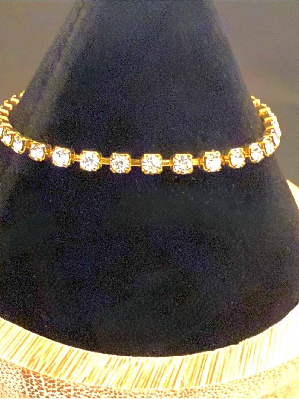 14K Gold Tennis Bracelet Clear CZ Crystal Line Bracelet Classic Elegant 7 Inch